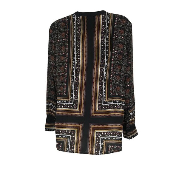 A.L.C. Franco Printed Paisley Silk Blouse Size 4 - Picture 5 of 6
